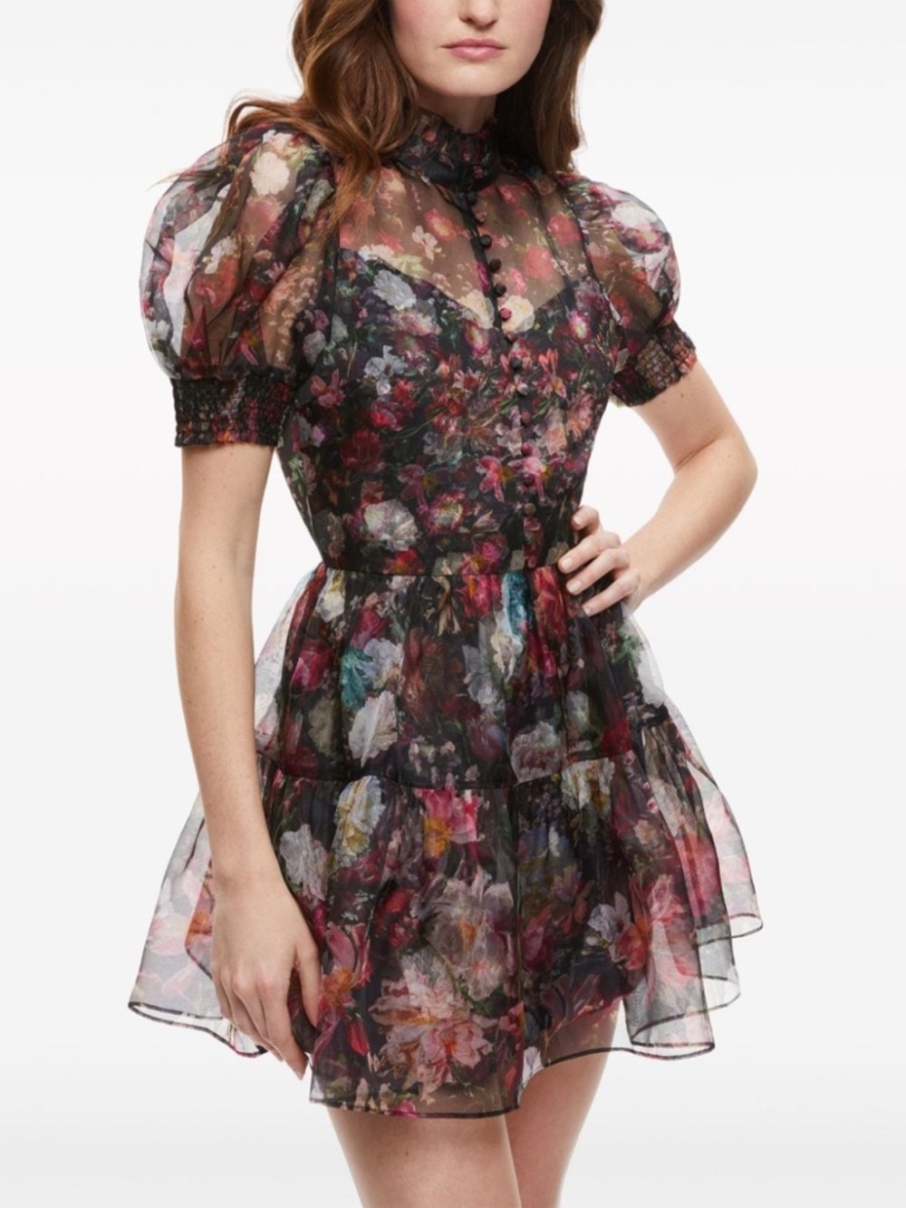 ALICE + OLIVIA
Vernita Floral-Print Dress